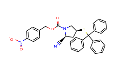 1-pyrrolidinecarboxylic acid,2-cyano-4-[(triphenylmethyl)thio]-,(4-nitrophenyl)methyl ester,(2s-cis)