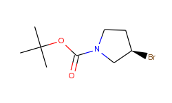 1-Pyrrolidinecarboxylic acid, 3-bromo-, 1,1-dimethylethyl ester, (3R)-