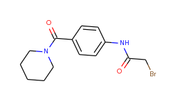 2-bromo-n-[4-(1-piperidinylcarbonyl)phenyl]-acetamide