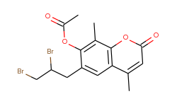 7-Acetoxy-6-(2,3-dibromopropyl)-4,8-dimethylcoumarin