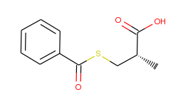 Propanoic acid, 3-(benzoylthio)-2-methyl-, (2S)-