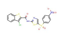 Benzo[b]thiophene-2-carboxamide, 3-chloro-N-[5-[(4-nitrophenyl)sulfonyl]-2-thiazolyl]- (9CI)