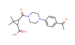 3-{[4-(4-acetylphenyl)piperazin-1-yl]carbonyl}-2,2-dimethylcyclopropanecarboxylic acid