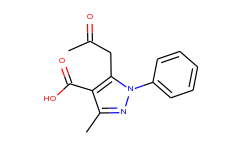 3-methyl-5-(2-oxo-propyl)-1-phenyl-1h-pyrazole-4-carboxylic acid