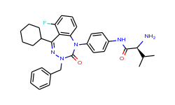 Butanamide, 2-amino-N-[4-[5-cyclohexyl-6-fluoro-2,3-dihydro-2-oxo-3-(phenylmethyl)- 1H-1,3,4-benzotr