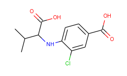 Benzoic acid, 4-[(1-carboxy-2-methylpropyl)amino]-3-chloro-