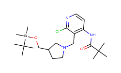 n-(3-((3-((tert-butyldimethylsilyloxy)methyl)pyrro lidin-1-yl)methyl)-2-chloropyridin-4-yl)pivalamid