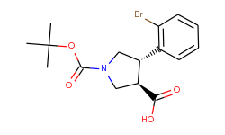 trans-4-(2-bromophenyl)-1-boc-pyrrolidine-3-carboxylic acid