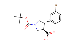 trans-4-(3-bromophenyl)-1-boc-pyrrolidine-3-carboxylic acid