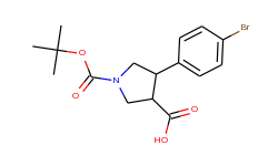 trans-4-(4-bromophenyl)-1-boc-pyrrolidine-3-carboxylic acid