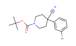 1-piperidinecarboxylic acid,4-(3-bromophenyl)-4-cyano-,1,1-dimethylethyl ester