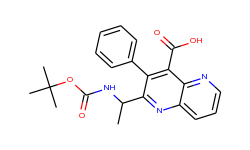 1,5-Naphthyridine-4-carboxylic acid, 2-[1-[[(1,1-dimethylethoxy)carbonyl]amino]ethyl]-3-phenyl-