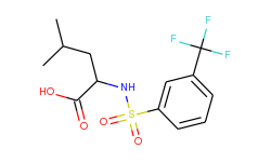 4-methyl-2-({[3-(trifluoromethyl)phenyl]-sulfonyl}amino)pentanoic acid
