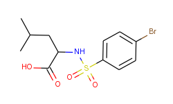 2-{[(4-bromophenyl)sulfonyl]amino}-4-methylpentanoic acid