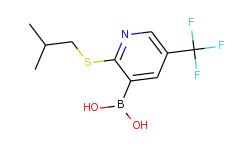2-isobutylthio-5-trifluoromethylpyridine-3-boronic acid