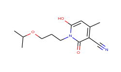 1-isoproxypropyl-1,2-dihydro-6-hydroxy-4-methyl-2-oxo-3-pyridinecarbonitrile
