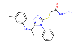 2-[(5-{1-[(3-methylphenyl)amino]ethyl}-4-phenyl-4h-1,2,4-triazol-3-yl)thio]acetohydrazide