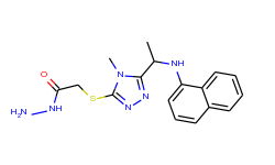 2-({4-methyl-5-[1-(1-naphthylamino)ethyl]-4h-1,2,4-triazol-3-yl}thio)acetohydrazide