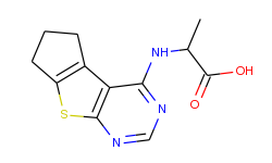 2-(6,7-dihydro-5h-cyclopenta[4,5]thieno[2,3-d]-pyrimidin-4-ylamino)-propionic acid