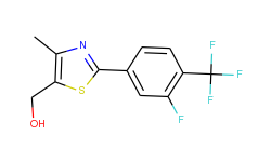 {2-[3-fluoro-4-(trifluoromethyl)phenyl]-4-methyl-1,3-thiazol-5-yl}methanol