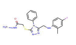2-[(5-{[(4-iodo-2-methylphenyl)amino]methyl}-4-phenyl-4h-1,2,4-triazol-3-yl)thio]acetohydrazide