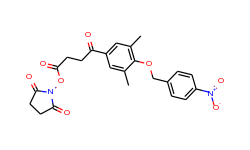 succinimidyl 4-[3,5-dimethyl-4-(4-nitrobenzyloxy)phenyl]-4-oxobutyrate