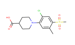 1-[2-chloro-5-methyl-4-(methylsulfonyl)phenyl]-piperidine-4-carboxylic acid