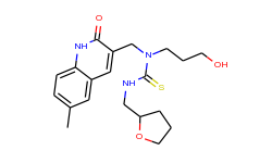 1-(3-hydroxypropyl)-1-[(6-methyl-2-oxo-1h-quinolin-3-yl)methyl]-3-(oxolan-2-ylmethyl)thiourea