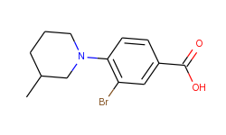 3-bromo-4-(3-methylpiperidin-1-yl)benzoic acid