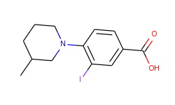 3-iodo-4-(3-methylpiperidin-1-yl)benzoic acid