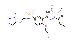 3-(1-methyl-7-oxo-3-propyl-6,7-dihydro-1h-pyrazolo[4,3-d]pyrimidin-5-yl)-n-(2-(1-methylpyrrolidin-2-