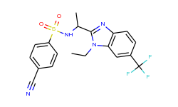 (r)-4-cyano-n-(1-(1-ethyl-6-(trifluoromethyl)-1h-benzo[d]imidazol-2-yl)ethyl)benzenesulfonamide
