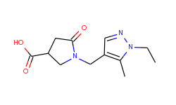 1-[(1-ethyl-5-methyl-1h-pyrazol-4-yl)methyl]-5-oxopyrrolidine-3-carboxylic acid