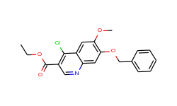 3-quinolinecarboxylic acid,4-chloro-6-methoxy-7-(phenylmethoxy)-,ethylester