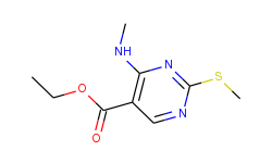 4-methylamino-2-methylsulfanyl-pyrimidine-5-carboxylic acid ethyl ester