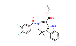 azepino[4,5-b]indole-5-carboxylic acid, 3-(3,4-difluorobenzoyl)-1,2,3,6-tetrahydro-1,1-dimethyl-, et