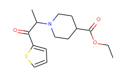 ethyl 1-[1-methyl-2-oxo-2-(2-thienyl)ethyl]-4-piperidinecarboxylate
