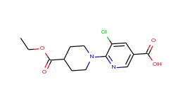 5-chloro-6-[4-(ethoxycarbonyl)piperidino]-nicotinic acid