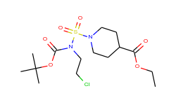 ethyl 1-{[(tert-butoxycarbonyl)(2-chloroethyl)-amino]sulfonyl}-4-piperidinecarboxylate