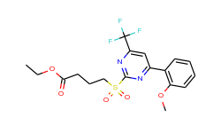 ethyl 4-{[4-(2-methoxyphenyl)-6-(trifluoromethyl)-pyrimidin-2-yl]sulfonyl}butanoate