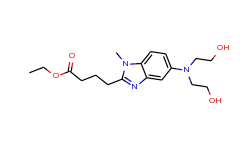 1-methyl-5-bis(2-hydroxyethyl)aminobenzimidazolyl-2]-butanoic ethyl ester