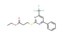 ethyl 3-{[4-phenyl-6-(trifluoromethyl)pyrimidin-2-yl]thio}propanoate