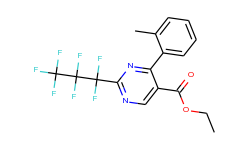 4-o-Tolyl-2-heptafluoropropyl-pyrimidine-5-carboxylic acid ethyl ester