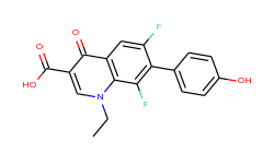6,8-difluoro-7-(4-hydroxyphenyl)-1-ethyl-4-quinolone-3-carboxylic acid
