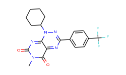 1-Cyclohexyl-6-methyl-3-(4-(trifluoromethyl)phenyl)pyrimido[5,4-e][1,2,4]triazine-5,7(1H,6H)-dione