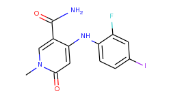 4-(2-fluoro-4-iodoanilino)-1-methyl-6-oxopyridine-3-carboxamide