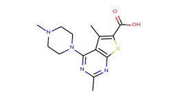 2,5-dimethyl-4-(4-methylpiperazin-1-yl)thieno-[2,3-d]pyrimidine-6-carboxylic acid