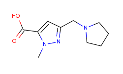 1-methyl-3-(pyrrolidin-1-ylmethyl)-1h-pyrazole-5-carboxylic acid