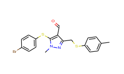 5-[(4-bromophenyl)sulfanyl]-1-methyl-3-{[(4-methyl phenyl)sulfanyl]methyl}-1h-pyrazole-4-carbaldehyd