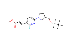(e)-methyl 3-(6-(3-((tert-butyldimethylsilyloxy)me thyl)pyrrolidin-1-yl)-2-fluoropyridin-3-yl)acryla